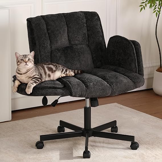 Criss Cross Office Chair with Wheels and Lumbar Support