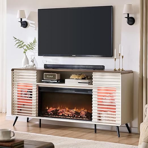 70" Fireplace TV Stand with Electric Fireplace