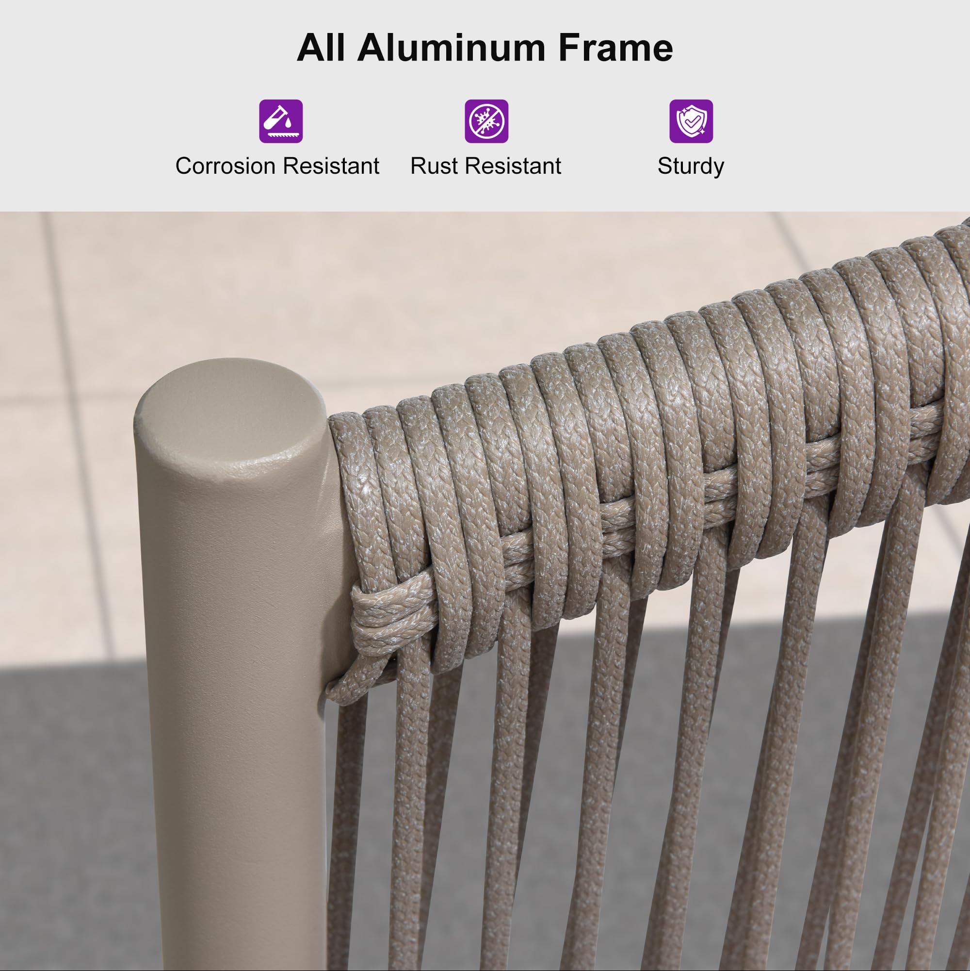 4-Piece Patio Conversation Set with Cushions