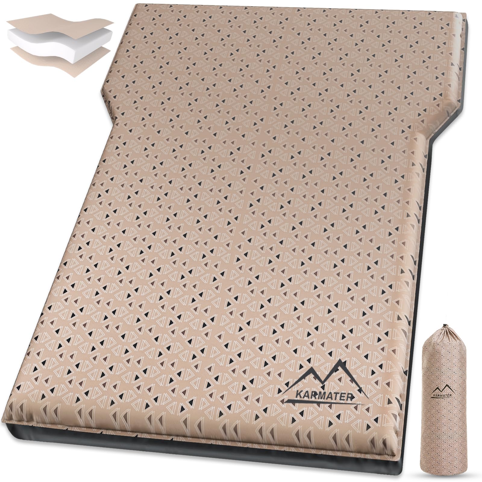 Self Inflating Car Sleeping Pad with Memory Foam