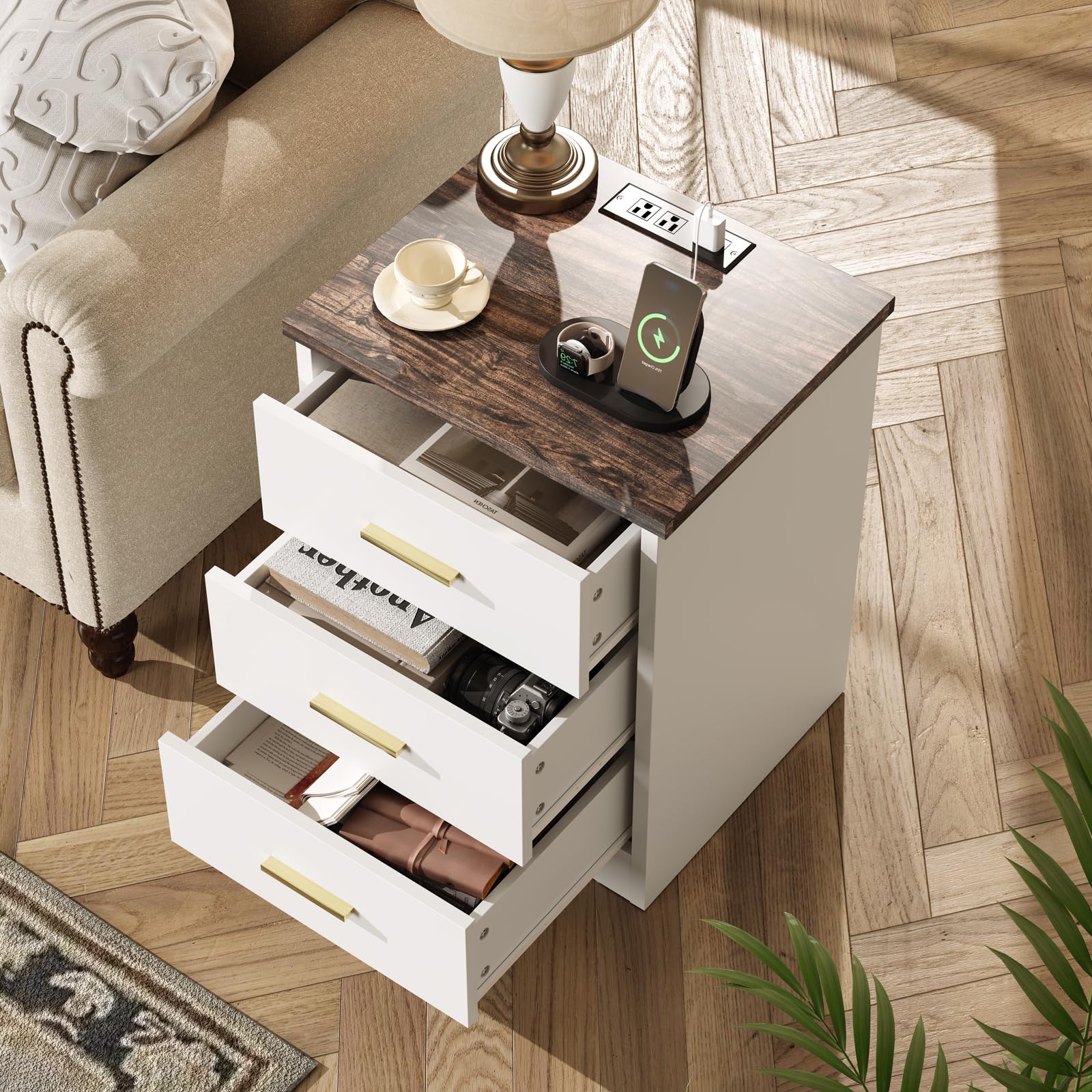 3 Drawer Dresser with Charging Station