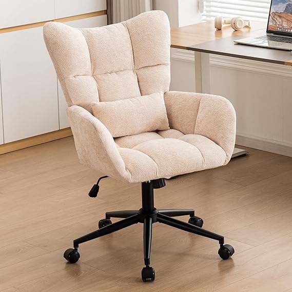 Tufted Chenille Swivel Office Chair