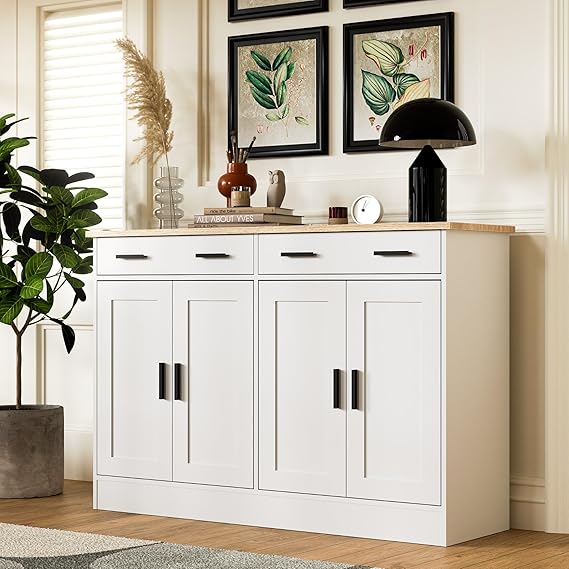 Black Buffet Cabinet with Storage