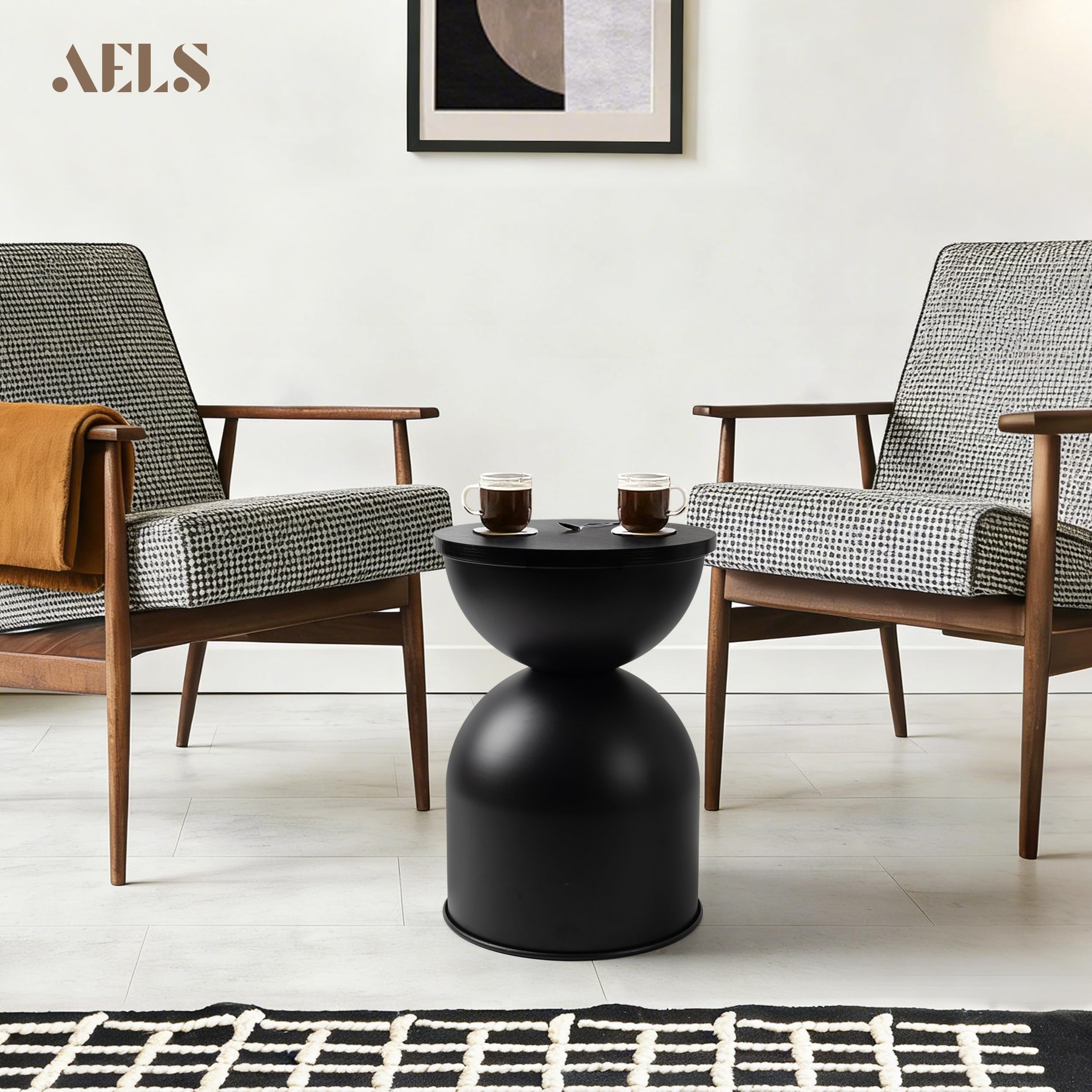 Storage Drum Side Table with Removable Lid