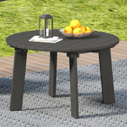 Round Outdoor Coffee Table Grey 31.5 Inch