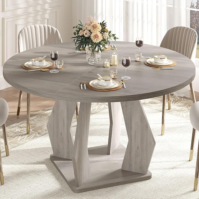 47 Inch Round Dining Table for 4-6