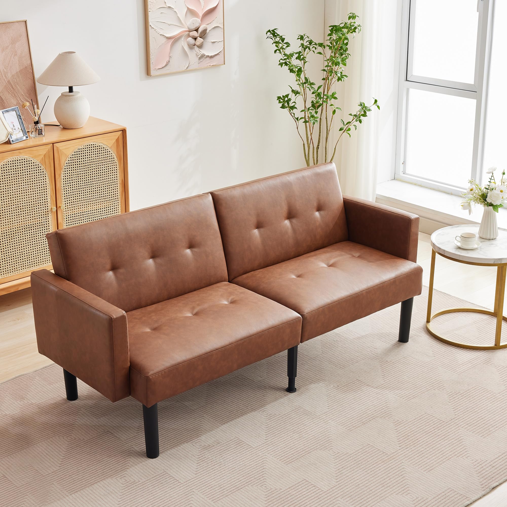 75.5" Convertible Futon Sofa Bed