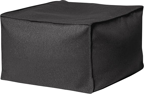 Square Faux Felt Pouf Ottoman - Salmon
