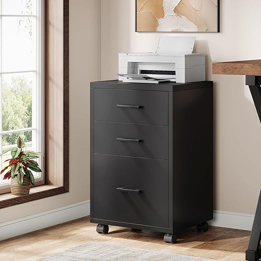 3 Drawer Mobile File Cabinet with Wheels