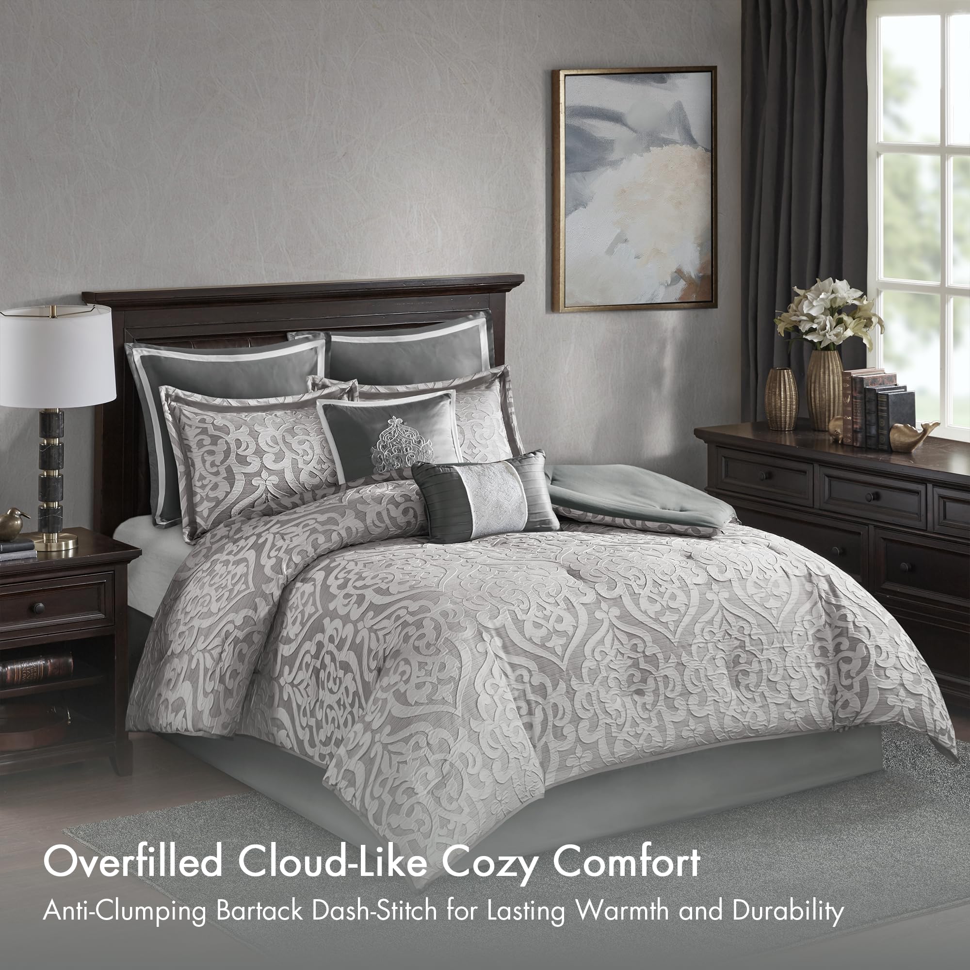 Jacquard Comforter Set Queen 8 Piece