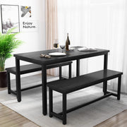 3-Piece Dining Table Set with Bench