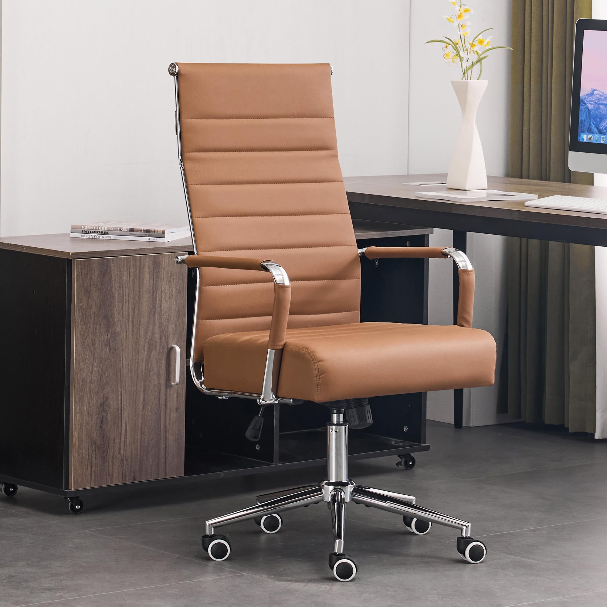 Ergonomic High Back Office Chair with Wheels and Arms