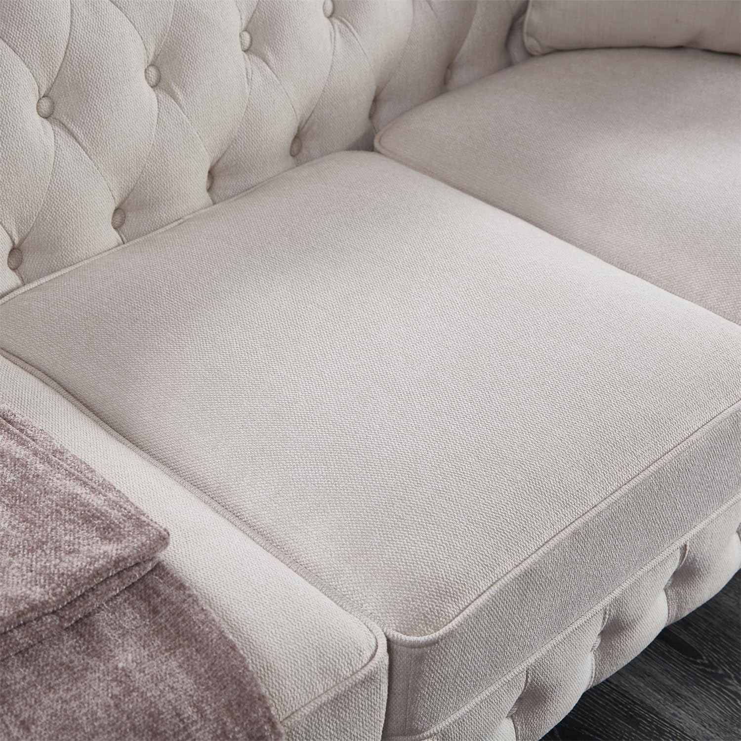 Chesterfield Sofa with Button Tufted Nailhead Trim