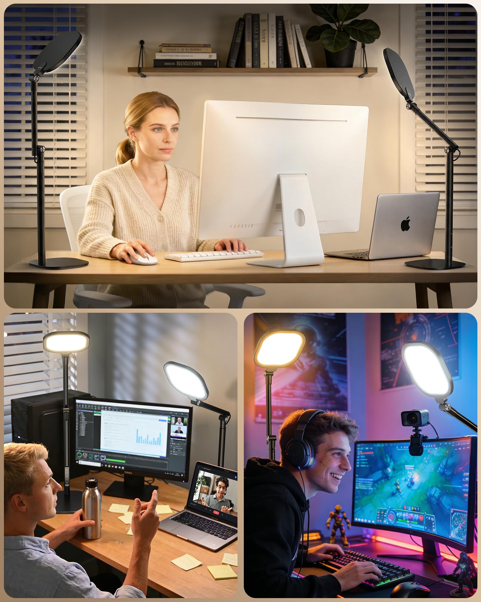 LED Desk Lamp with Adjustable Height