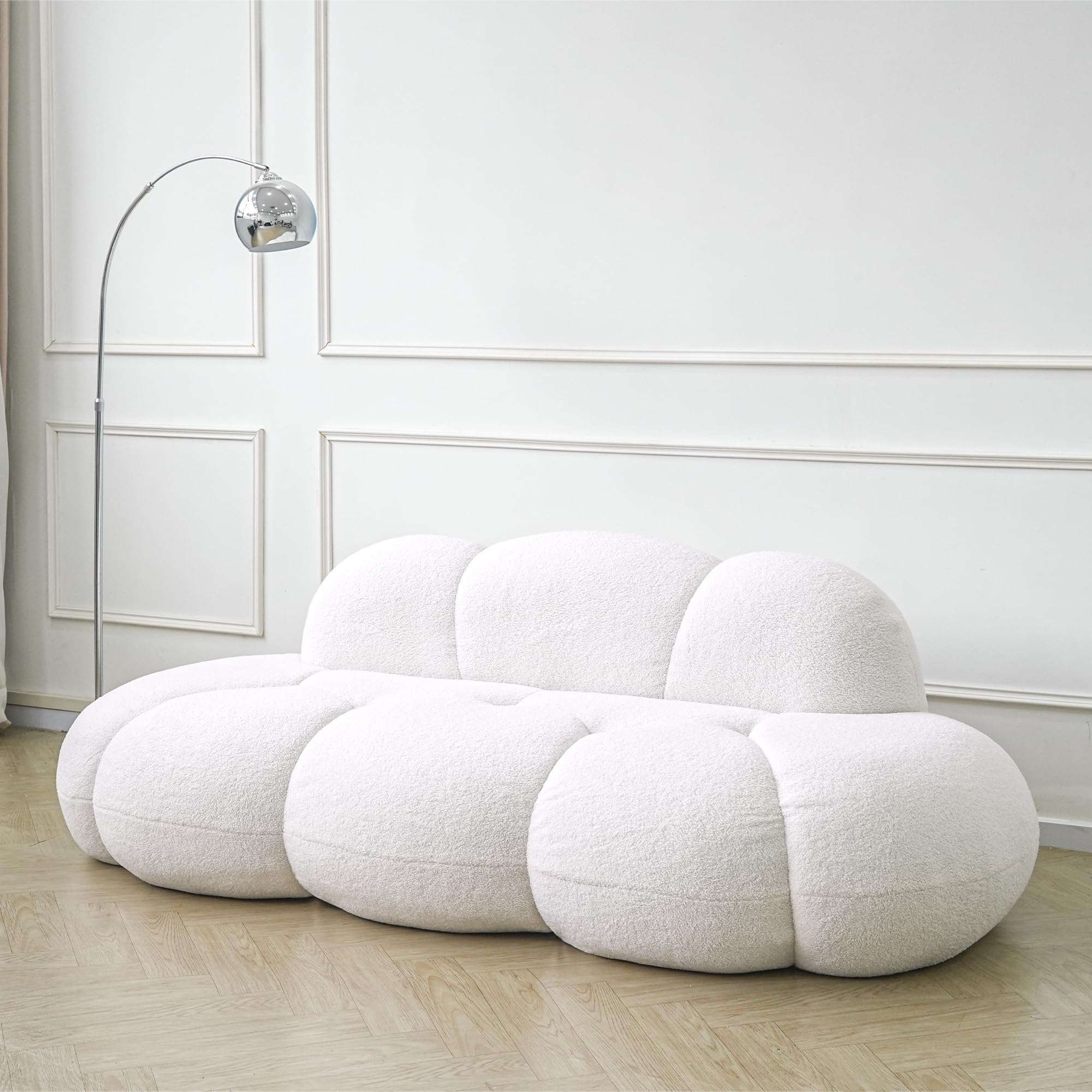 Cloud Shaped Upholstered Sofa for Living Room