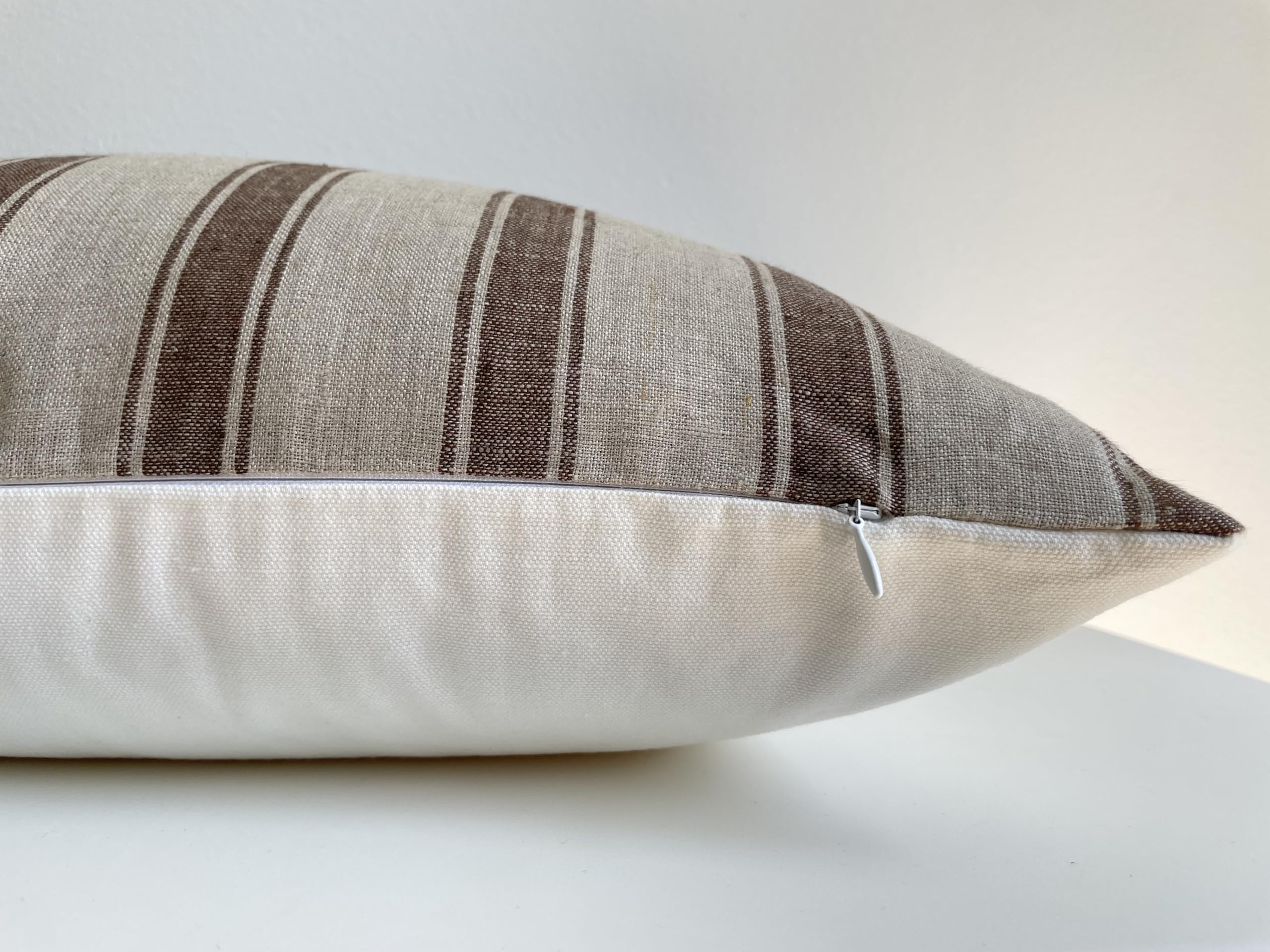 Spencer Striped Linen Pillow Cover 22x22