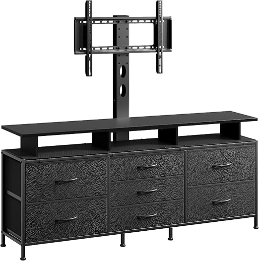 63" TV Stand with Mount and 7 Drawers
