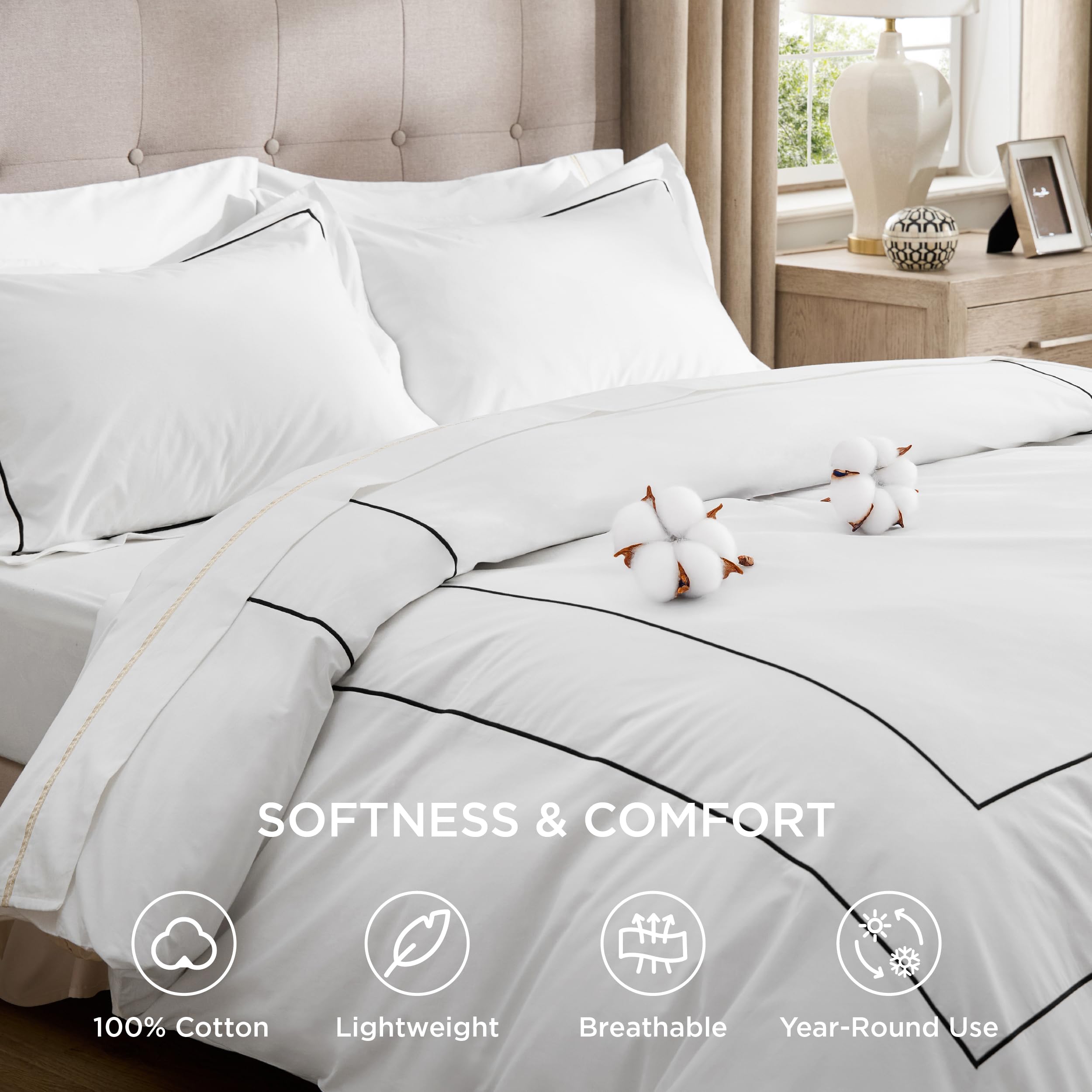 Cotton Embroidery Duvet Cover Set King