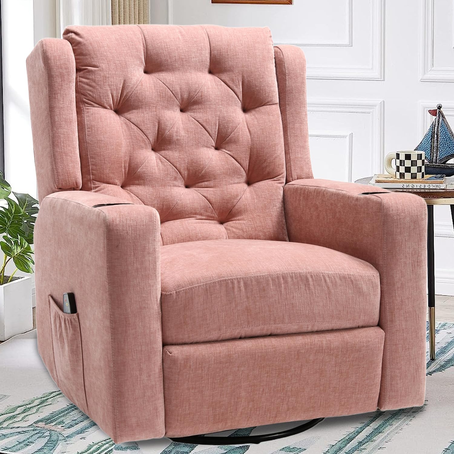 Oversized Swivel Rocker Recliner with Massage