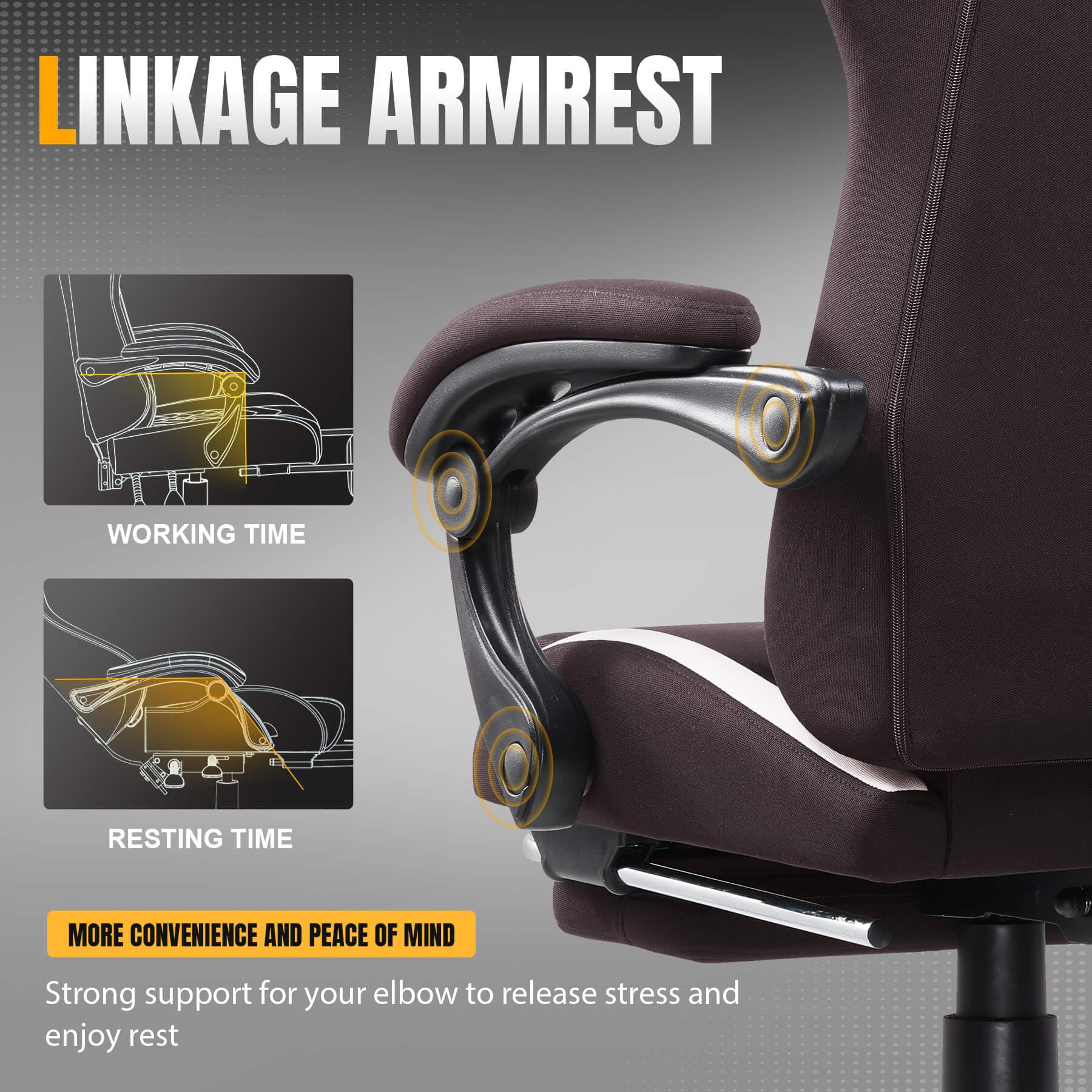 Ergonomic Gaming Chair with Footrest