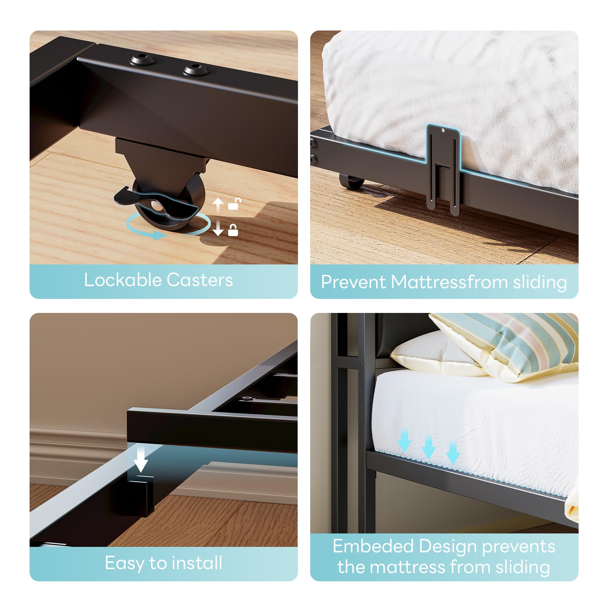 Daybed with Trundle and Bedside Storage