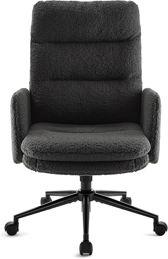 High-Back Upholstered Office Chair with Adjustable Armrests