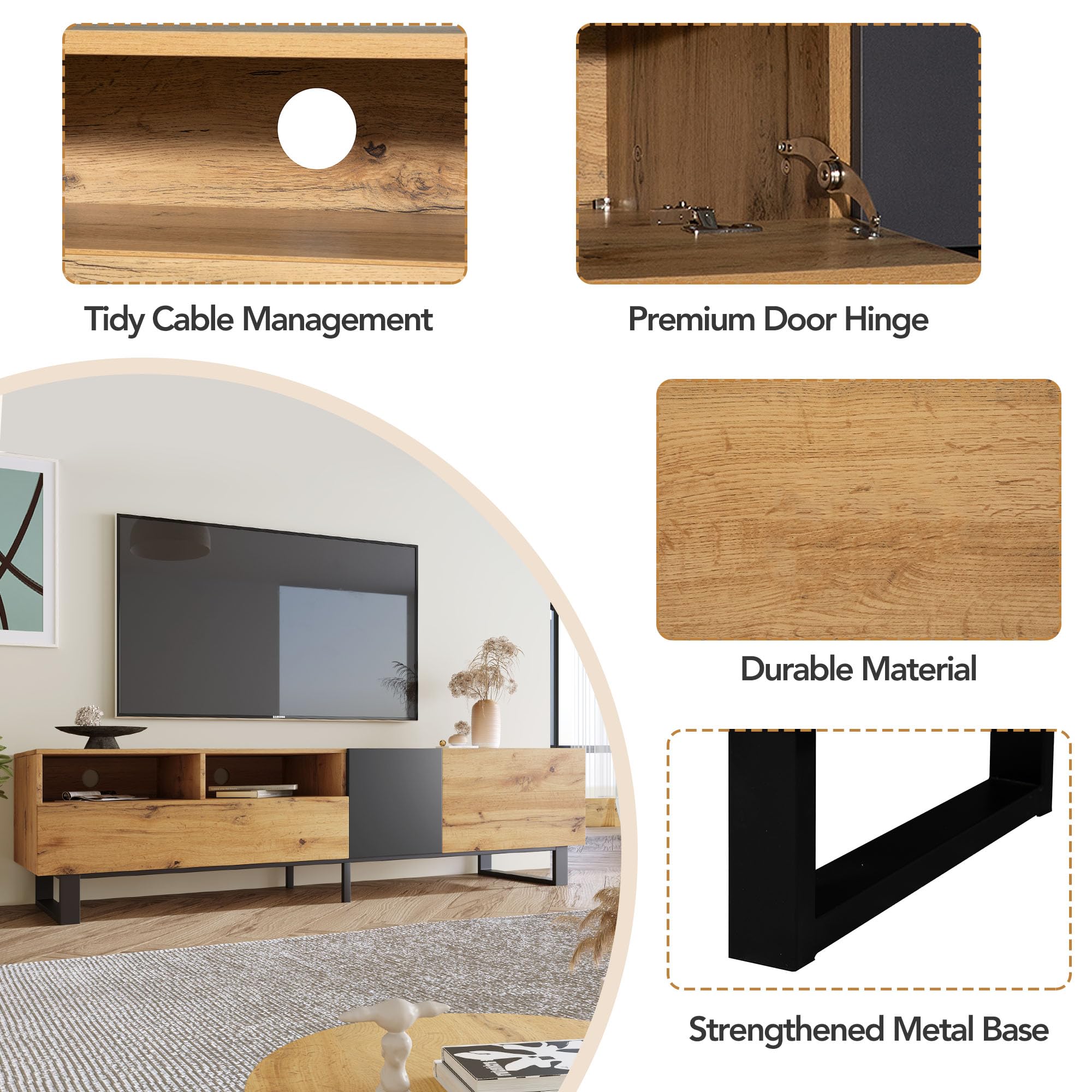 Modern TV Entertainment Center with Storage