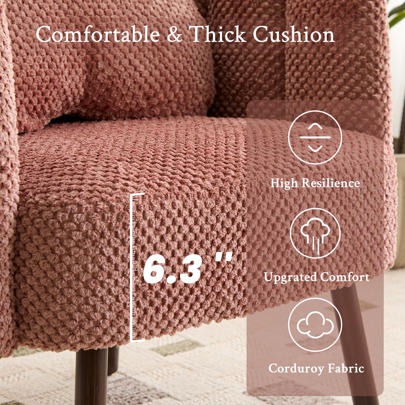 Velvet Shell Accent Chair