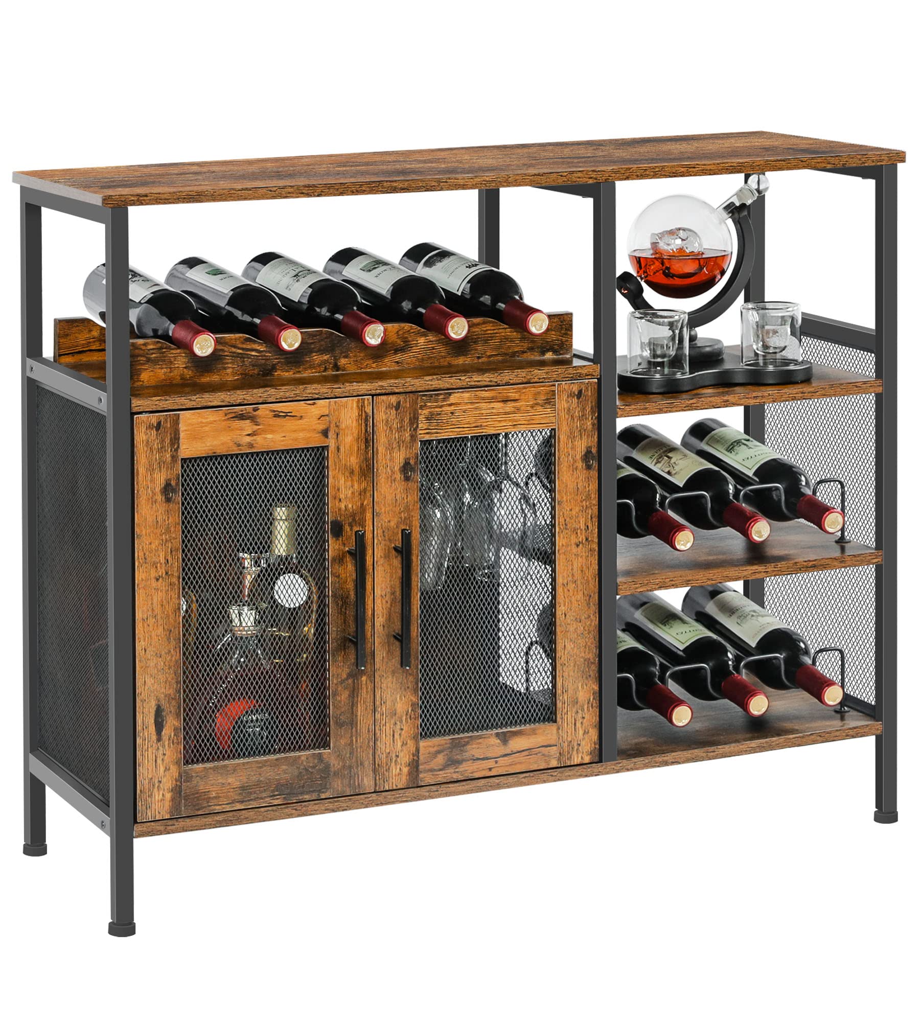 Wine Bar Cabinet with Glass Holder