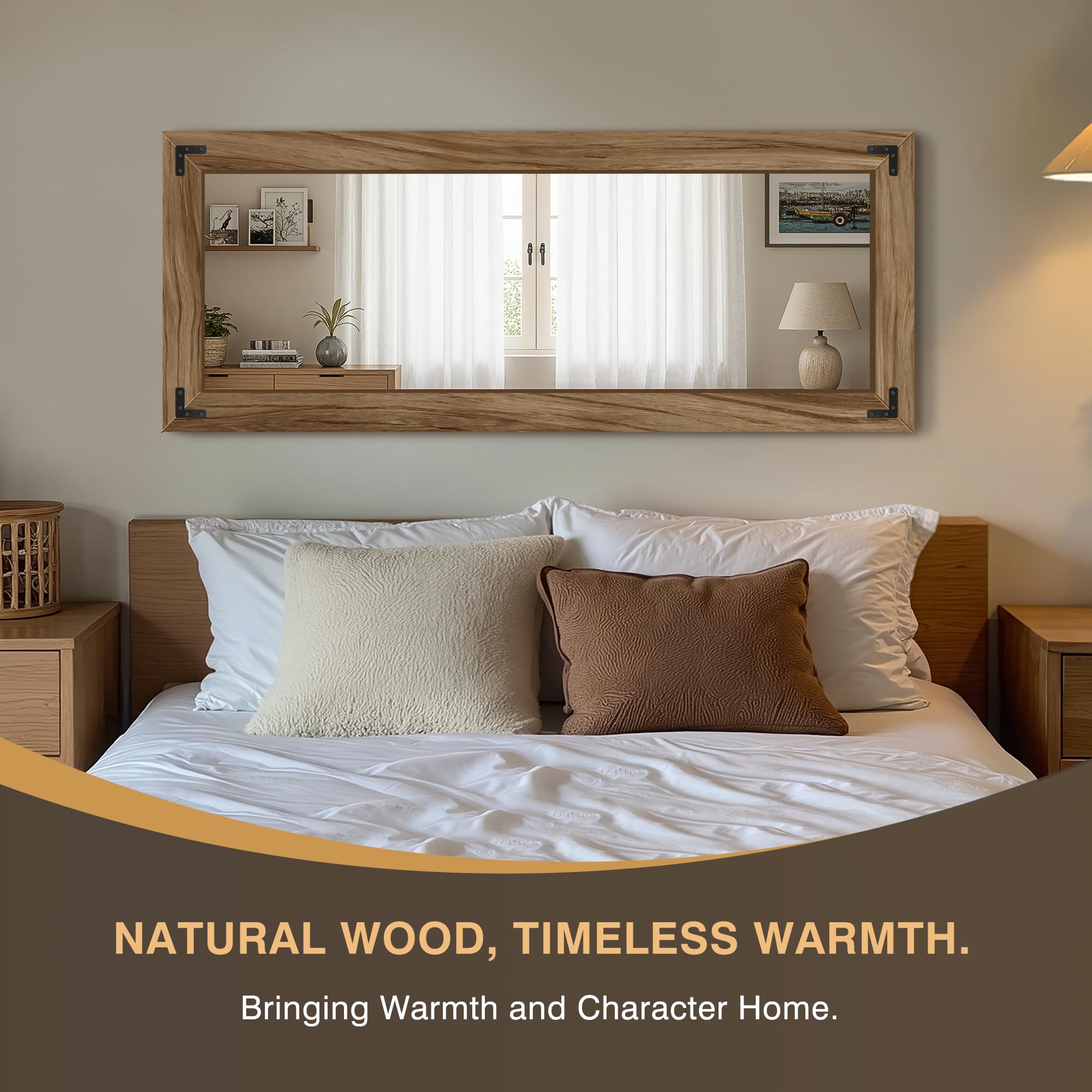 Wooden Full Length Mirror 55x22