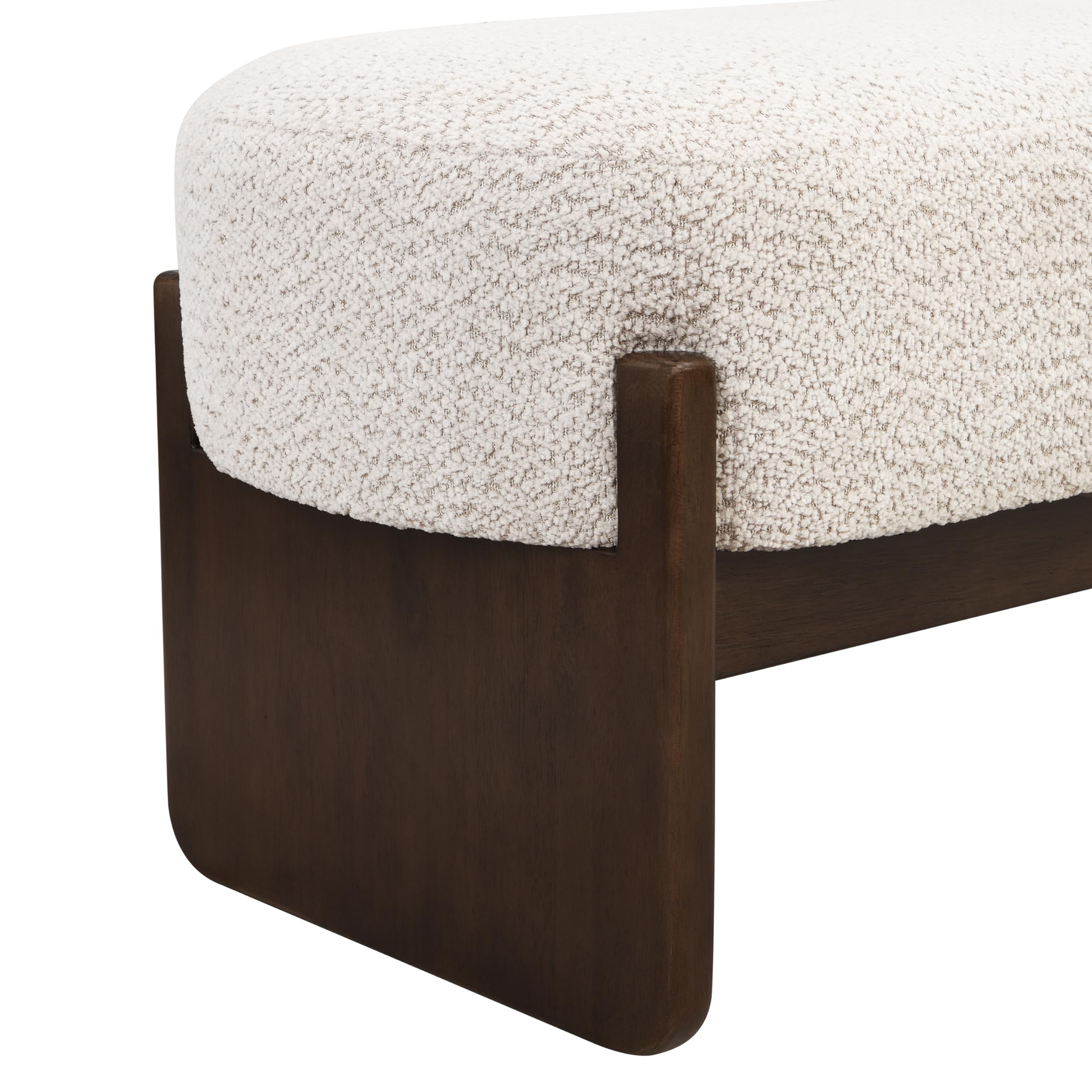 Rectangular Loop Yarn Ottoman Bench