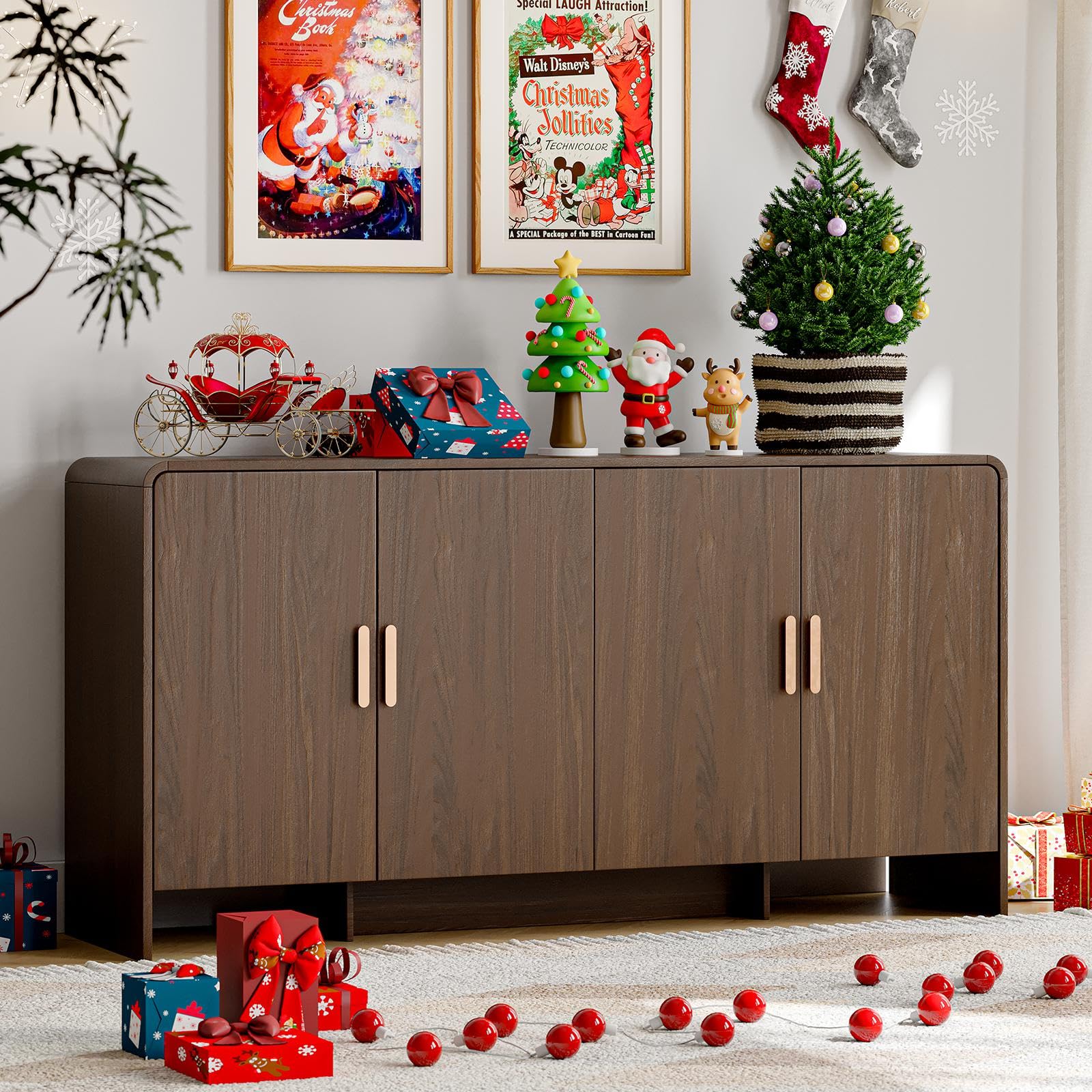 60" Sideboard Buffet Cabinet with Storage