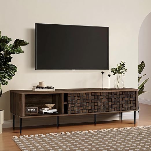 70" Mid Century Modern TV Stand for TVs Up to 75"
