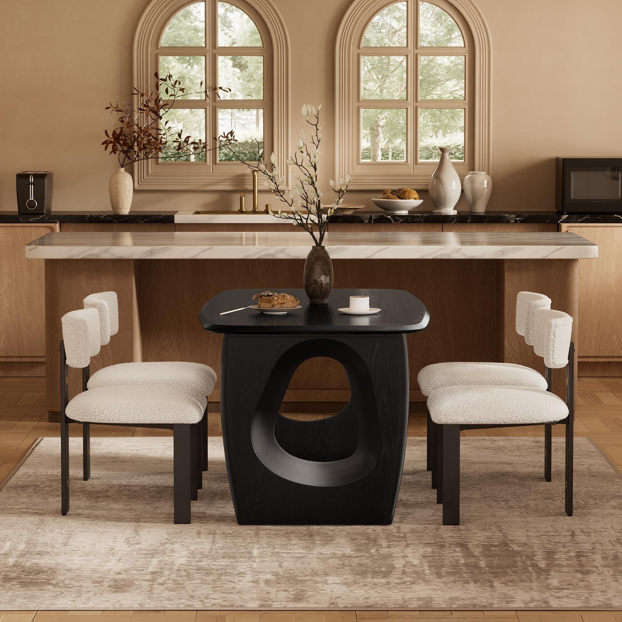 68 Inch Rectangle Dining Table with Pedestal Base