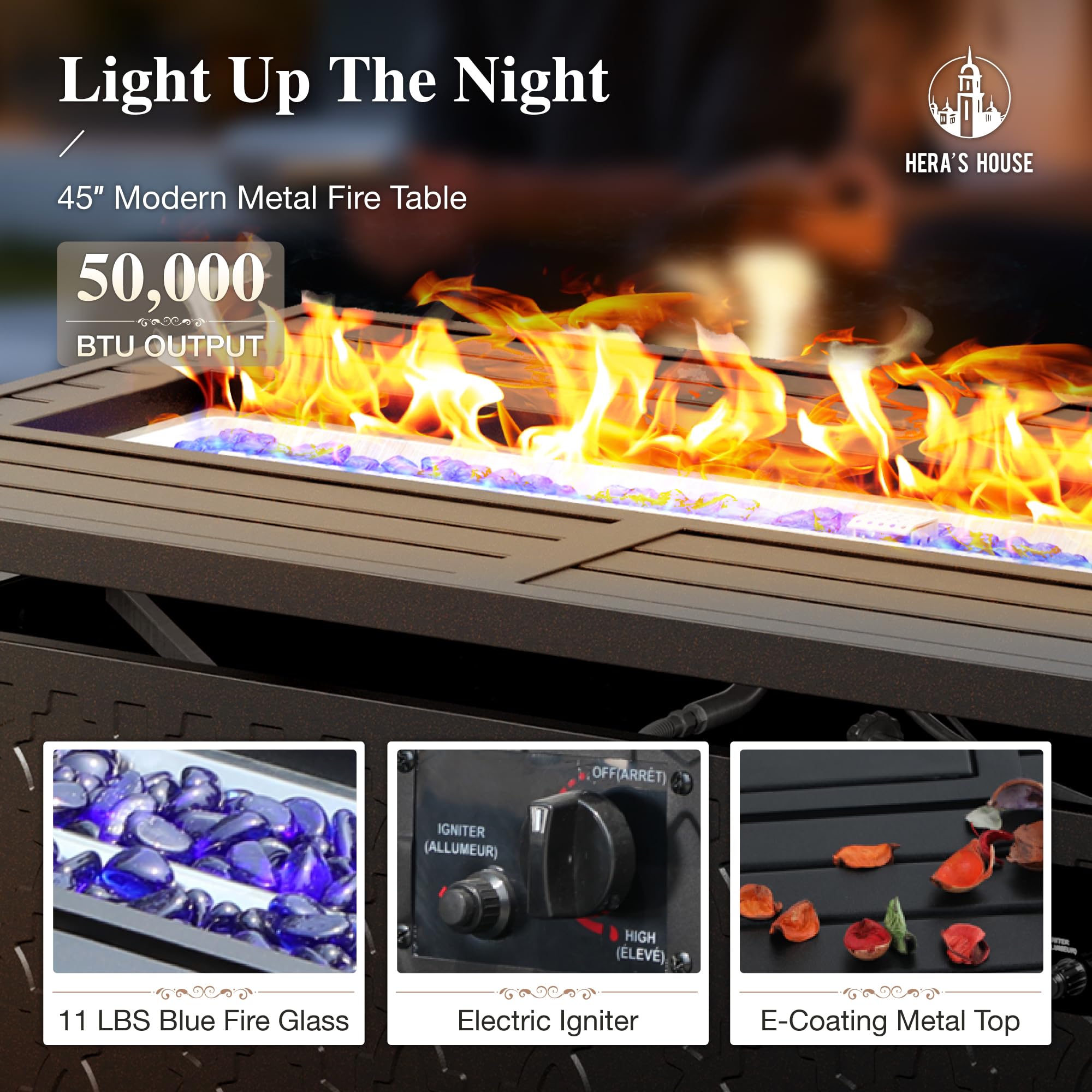 5 Piece Fire Pit Patio Conversation Set