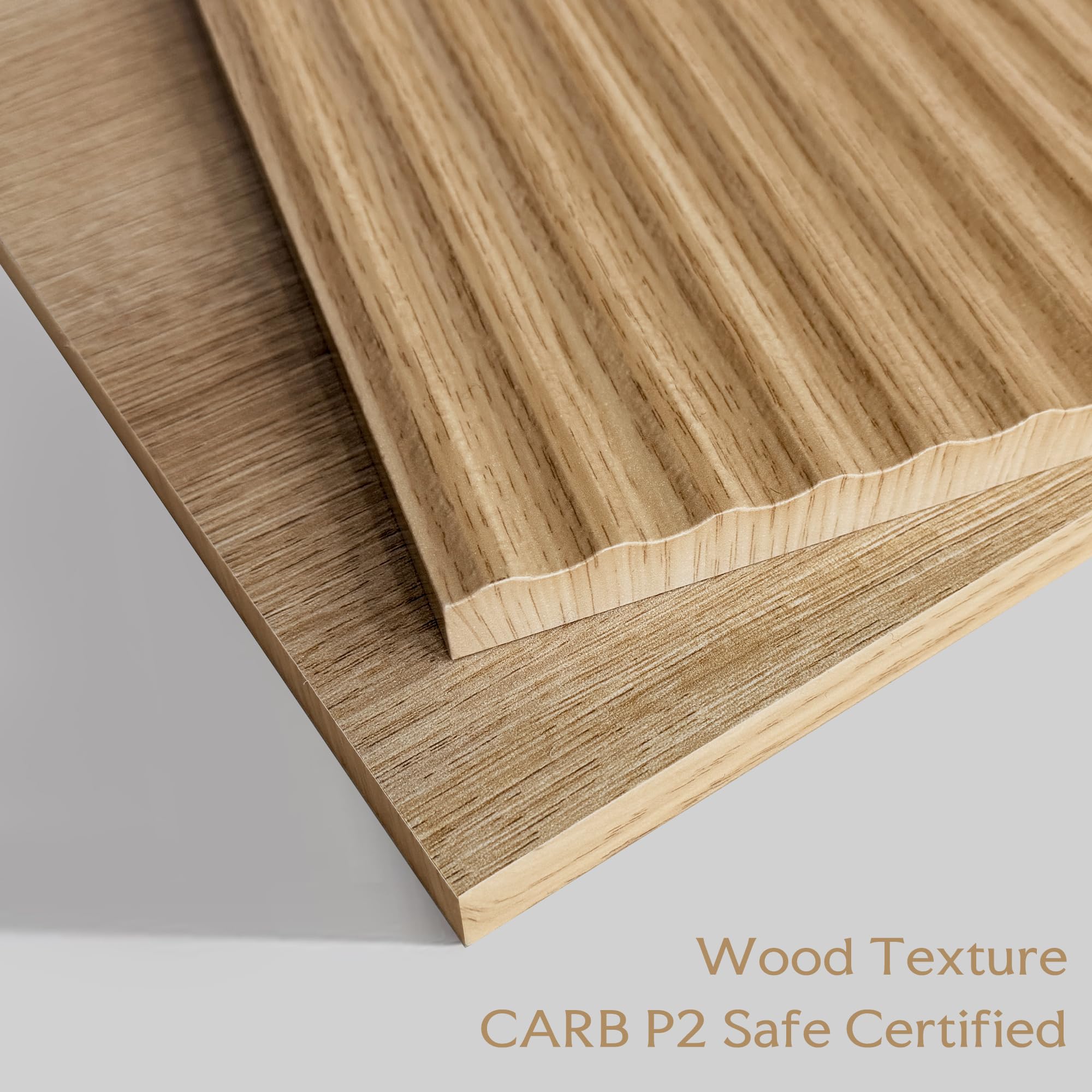 Fluted Nightstand Set of 2 with Drawers