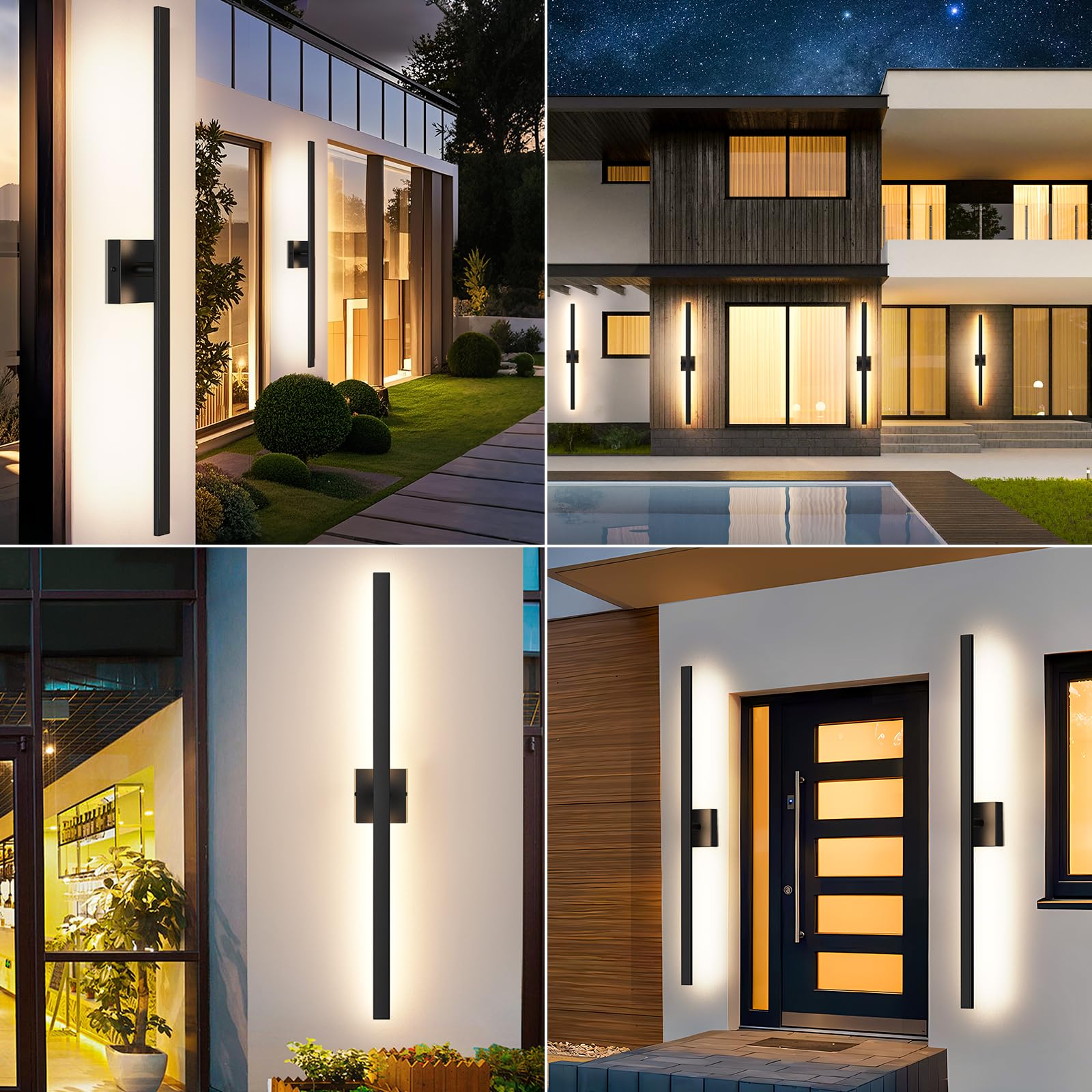39-Inch Modern LED Outdoor Wall Lights