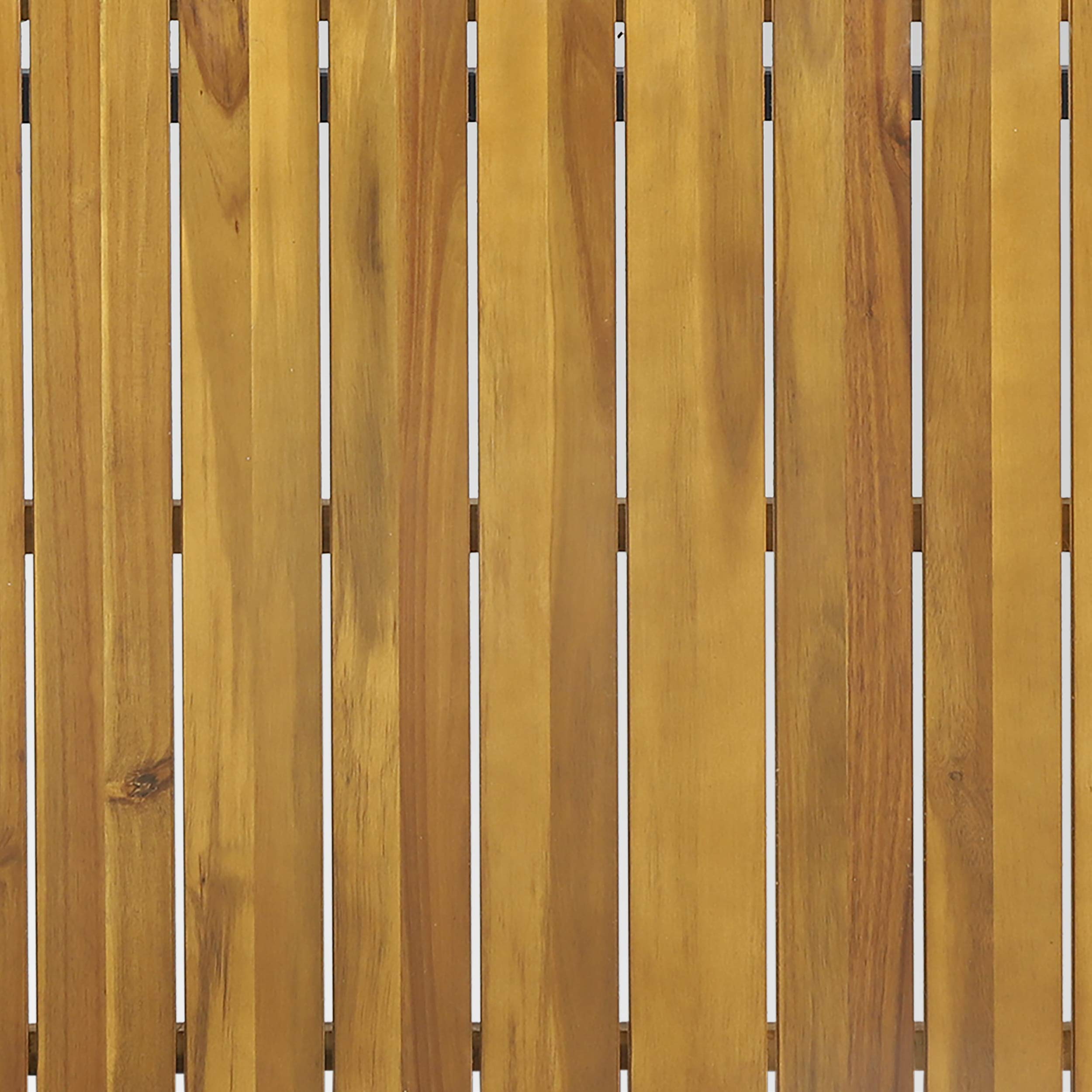 Outdoor Acacia Wood Bar Table with Metal Frame