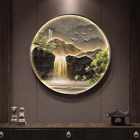 Dimmable LED Moon Wall Art with Remote Control