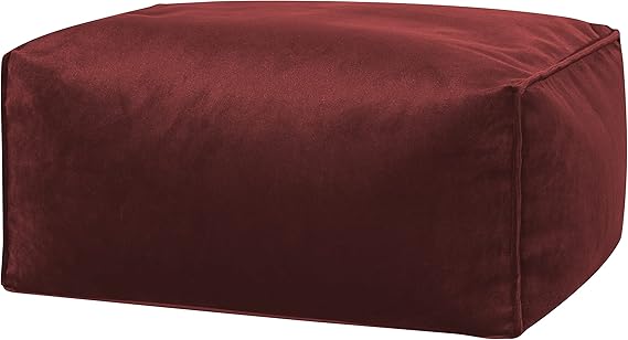 Roll Velvet Ottoman Pouf Multi-Function Lounger Footrest