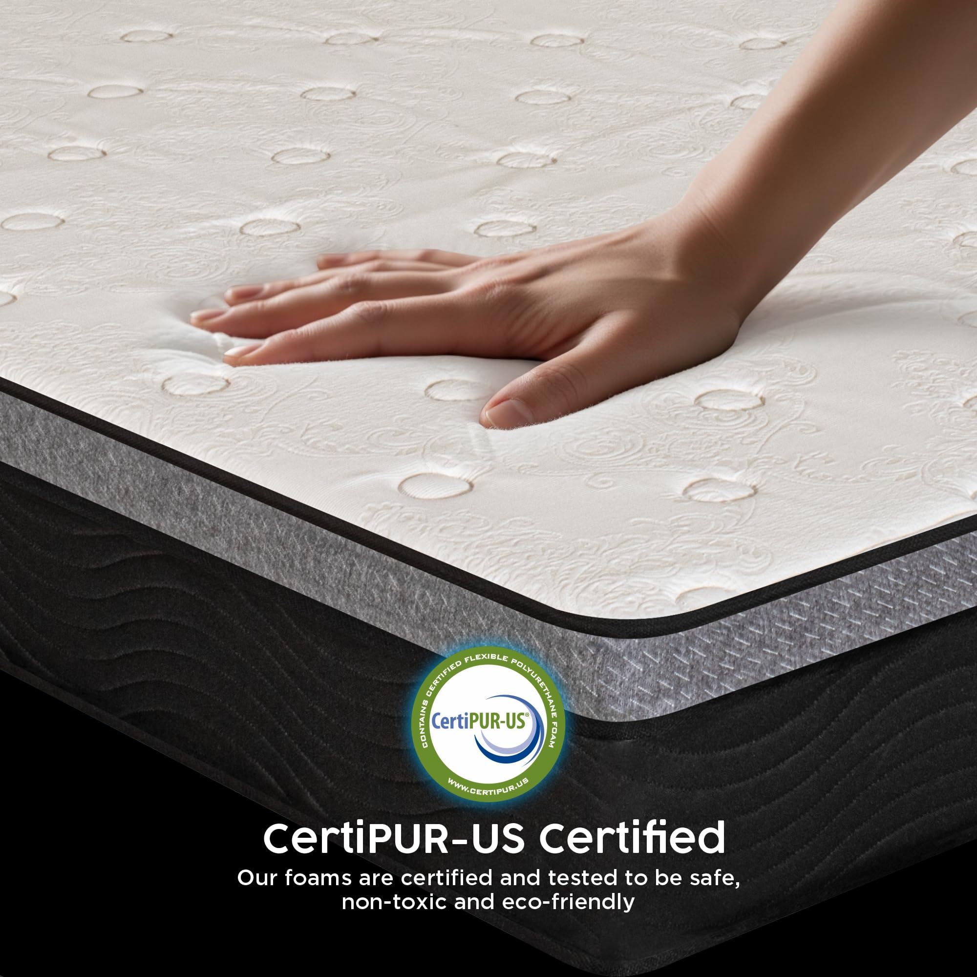 Hybrid Pocket Spring Mattress 10 Inch Medium Firm Full