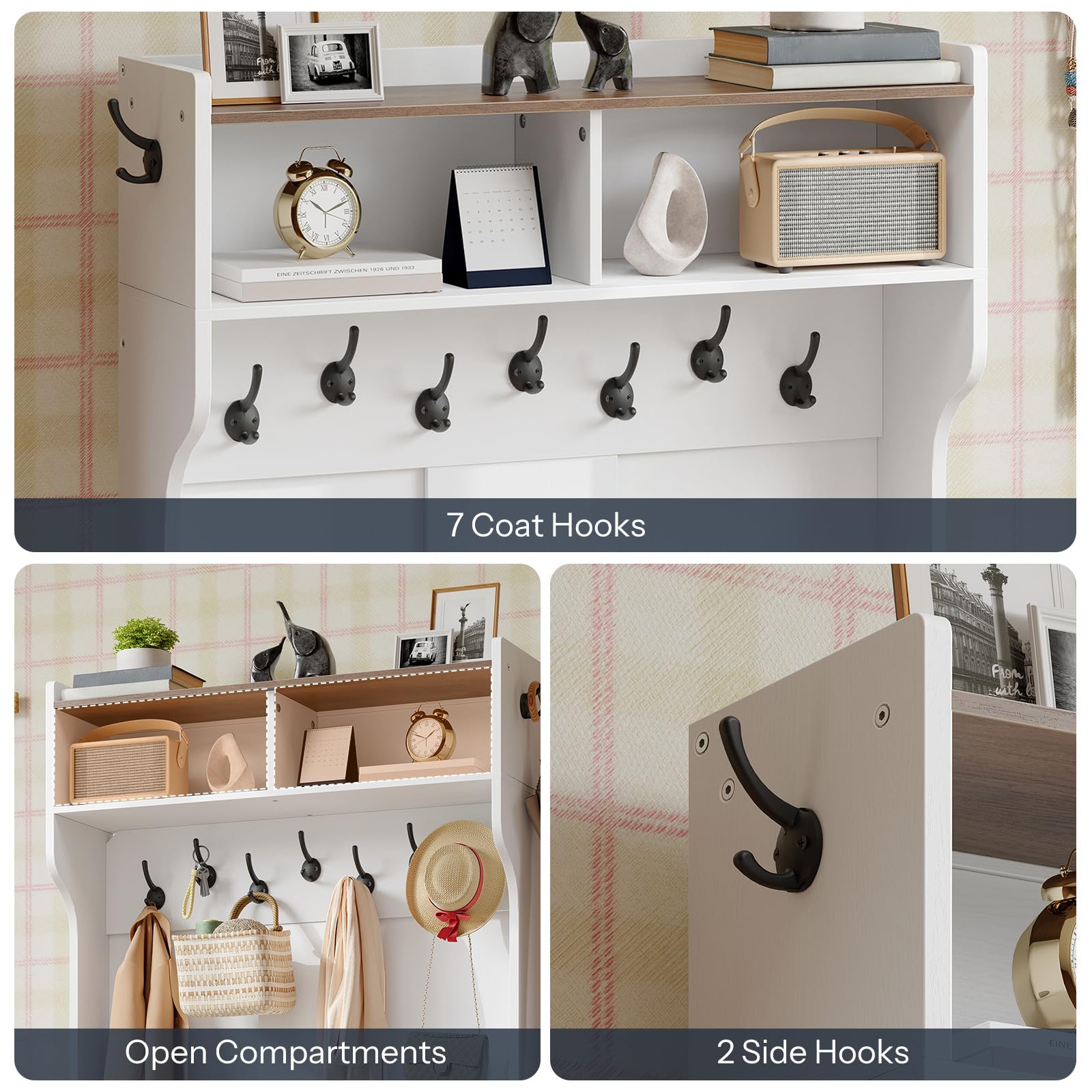 Hall Tree with Bench and Shoe Storage