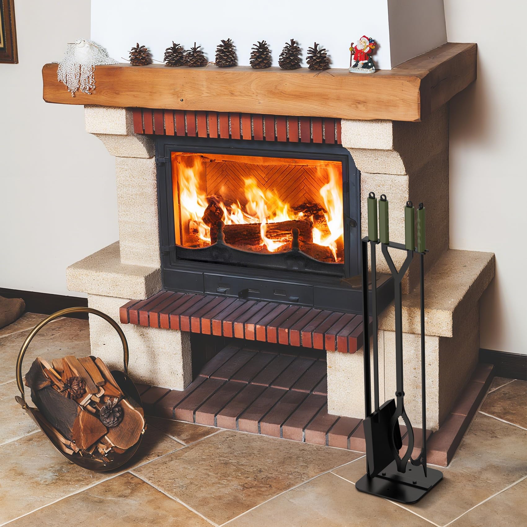 3-Piece Fire Pit Tool Set with 40" Poker