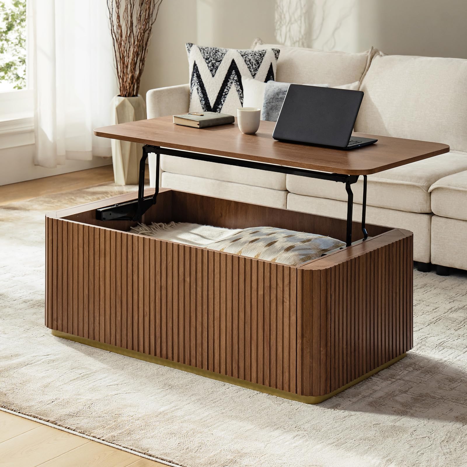 47" Lift Top Coffee Table with Storage