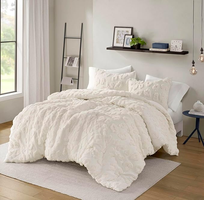 King Chenille Tufted Animal Print Comforter Set