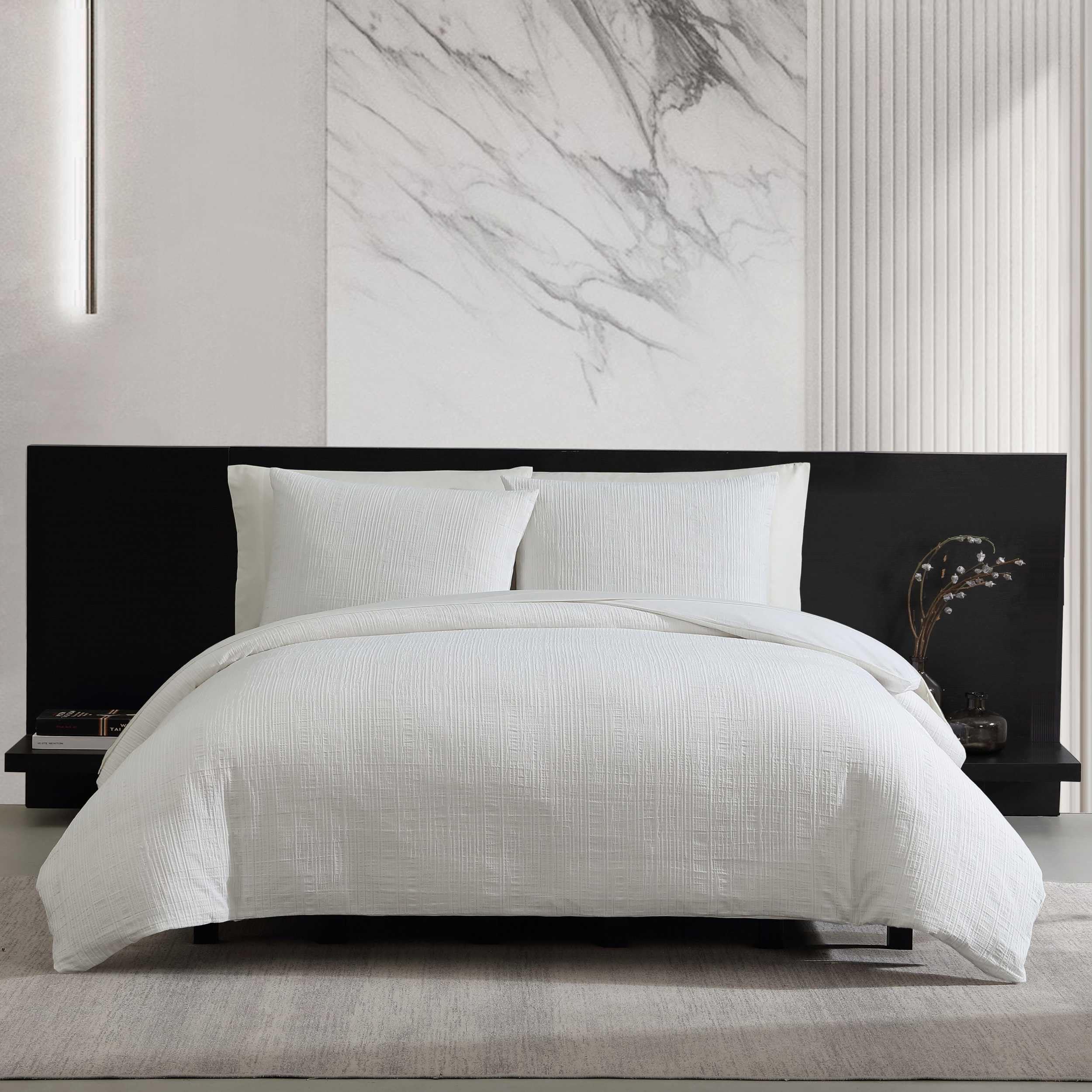 Bark Texture White King Comforter Set