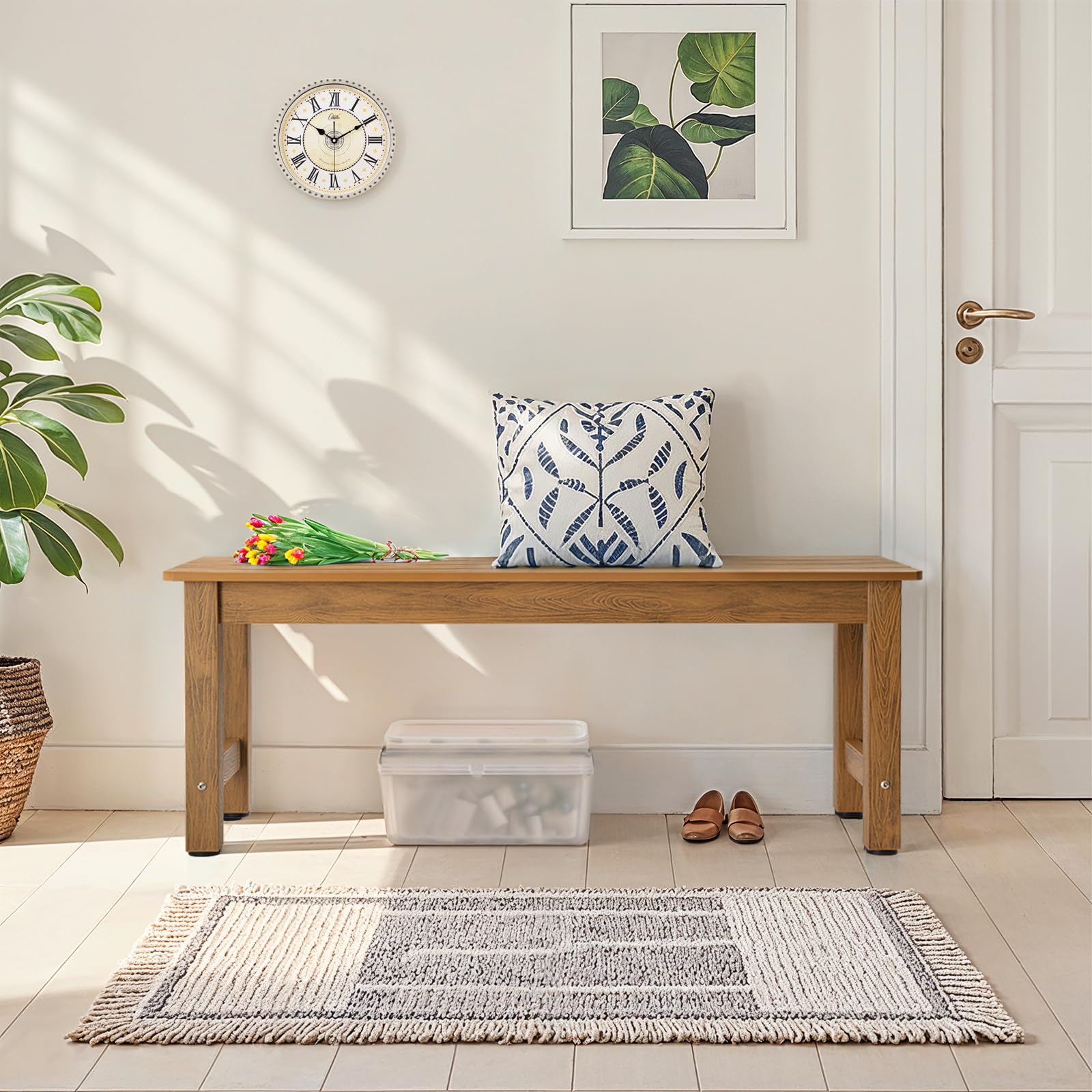 Weatherproof Outdoor Garden Bench 2-Person Poly Lumber