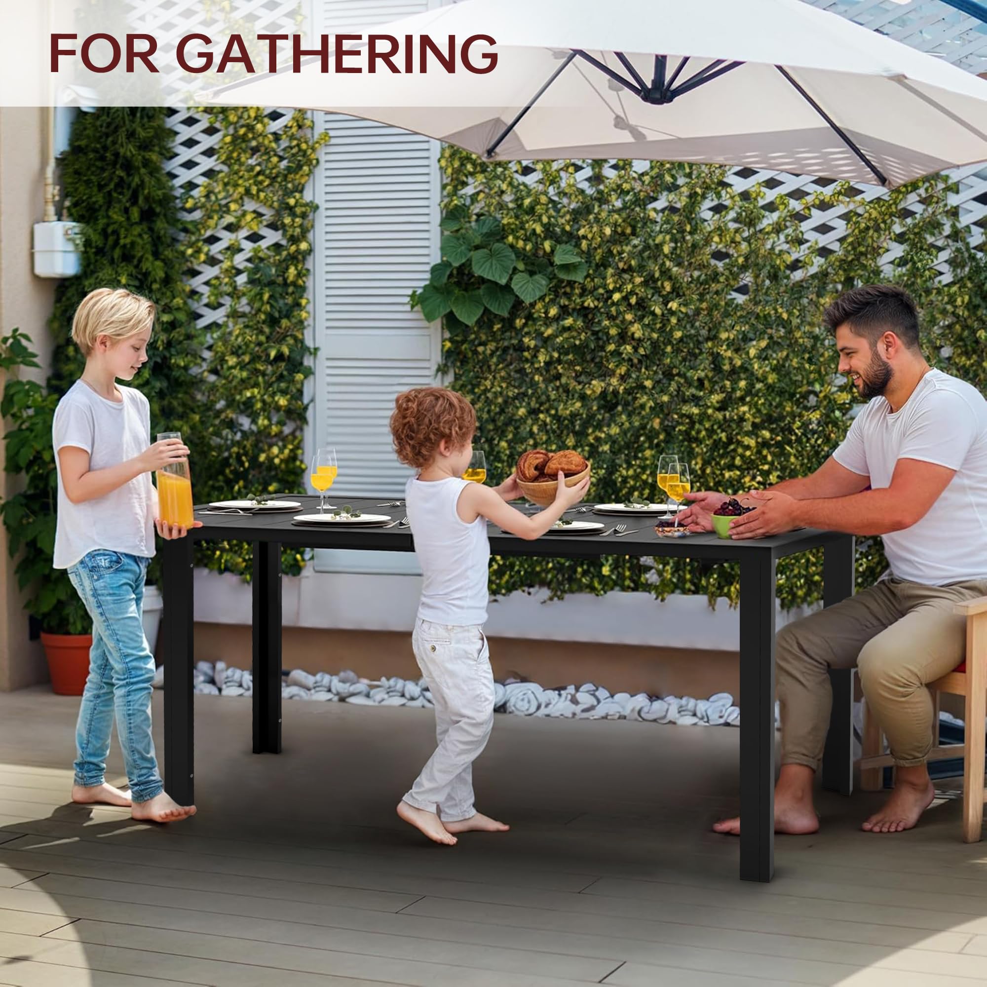 Outdoor Patio Dining Table for 6