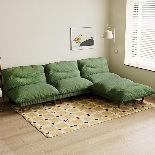 75-Inch Convertible Futon Sofa Bed with Adjustable Backrest