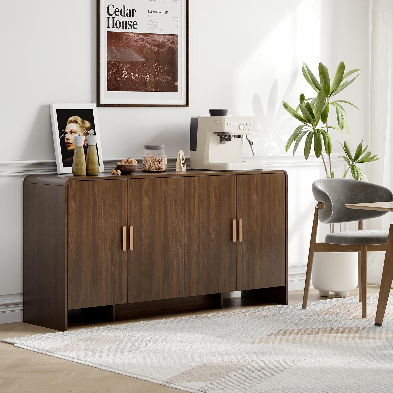 60" Sideboard Buffet Cabinet with Storage